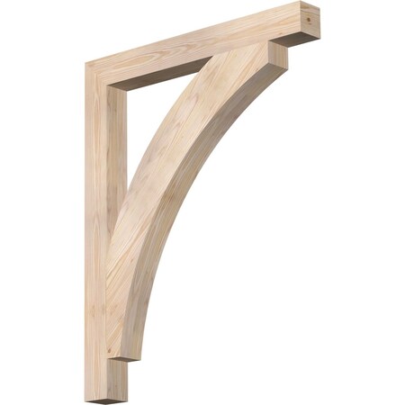 Ekena Millwork Thorton Block Smooth Bracket, Douglas Fir, 3 1/2"W x 32"D x 40"H BKT04X32X40THR05SDF